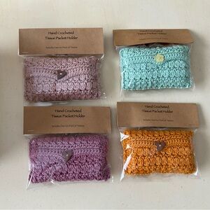 Hand Crocheted Tissue Packet Holder 🤧